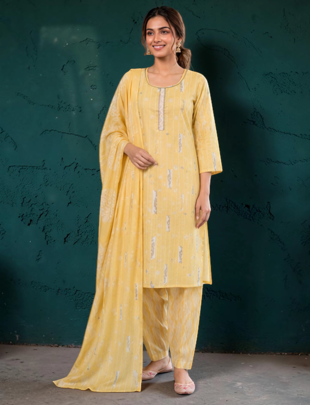 Cotton Printed Salwar Suit Set