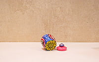 Beautifully handpainted Wooden Sindur Box / Dani / Pharua