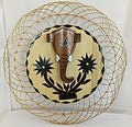 Eelika handmade Round Shaped Lord Ganesh Wall hanging made of bamboo