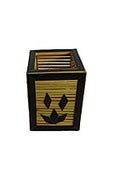 Handmade rectangular utility box made of bamboo || Natural