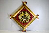 Handpainted Patachitra Tribal palm leaf painting of King Riding an Elephant