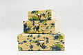 Bamboo utility box / jewellery box / cosmetic box, set of 3 (beige)