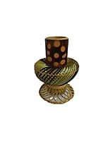 Handmade Oval Shaped Flower Pot made  of Bamboo || Flower vase