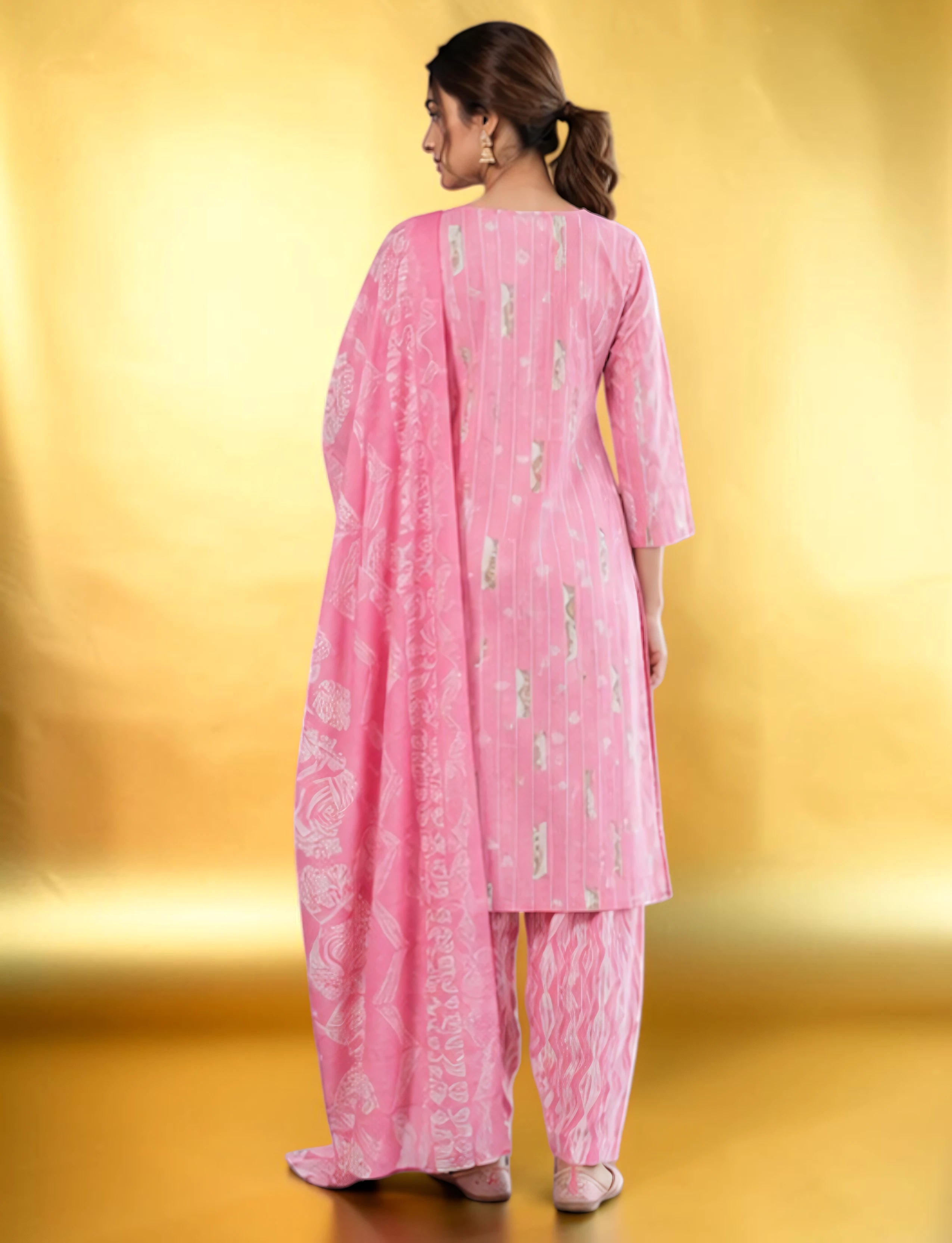Cotton Printed Salwar Suit Set