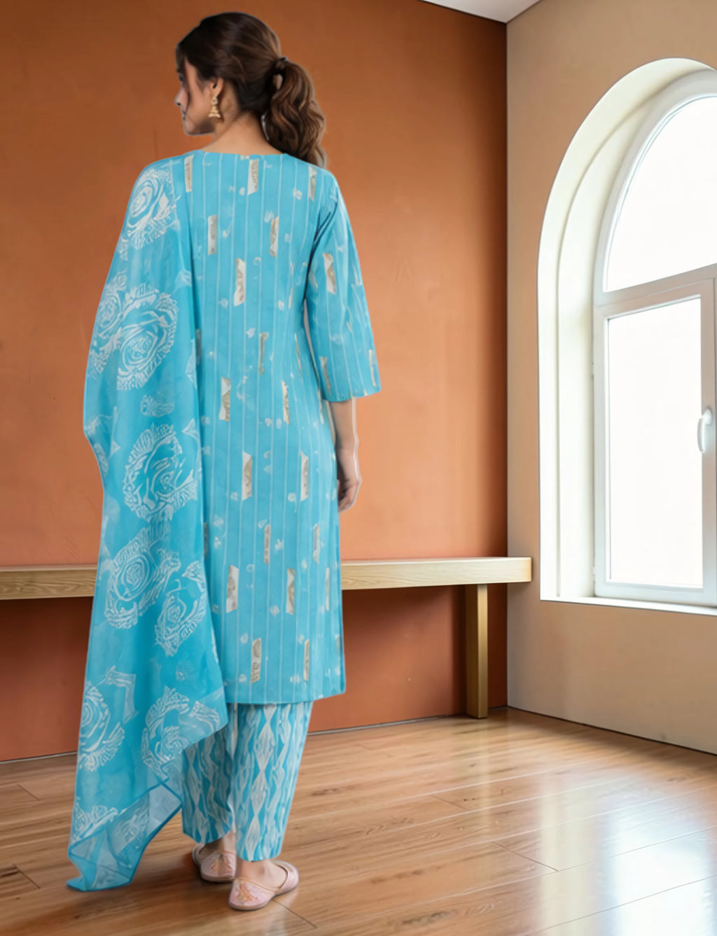 Cotton Printed Salwar Suit Set