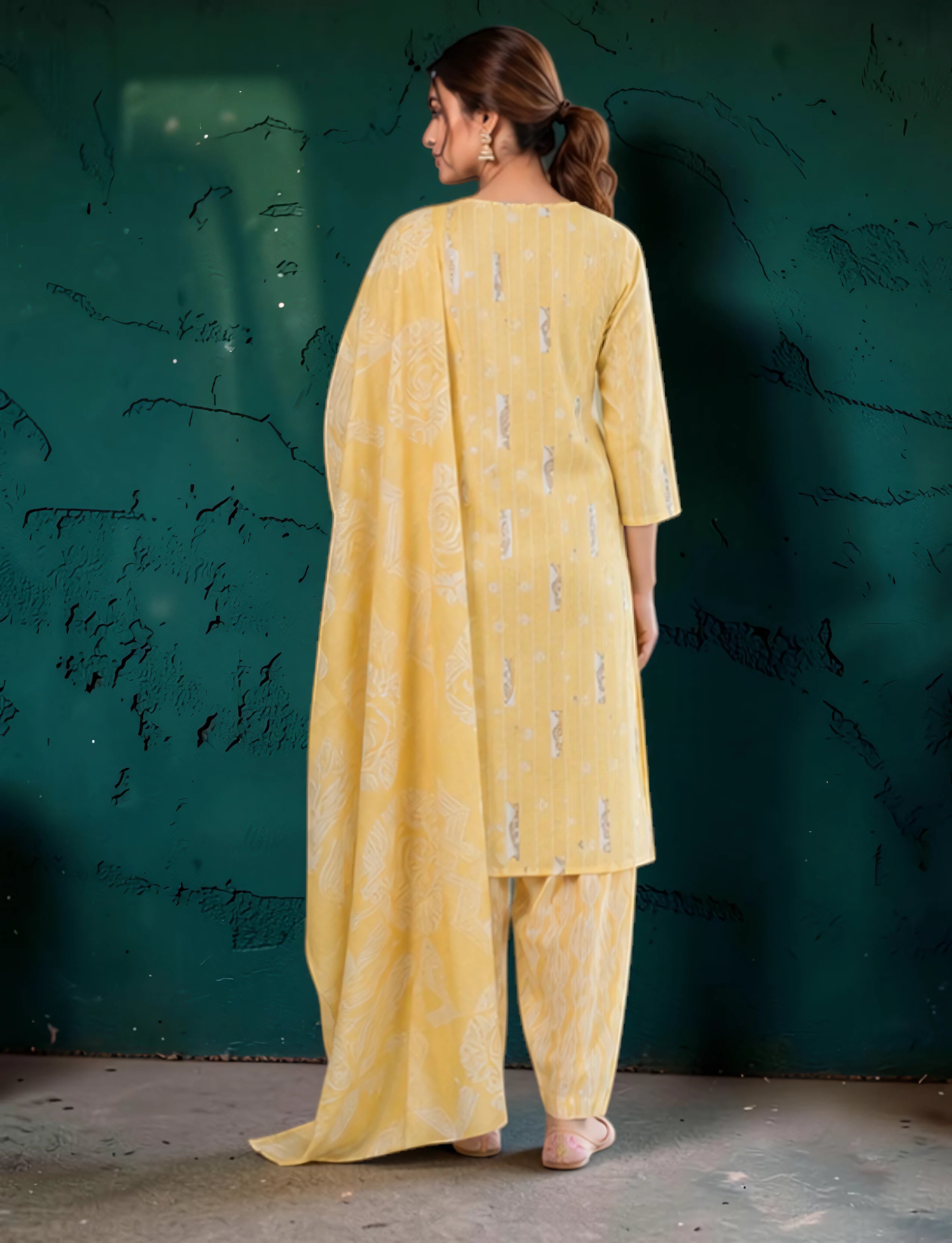 Cotton Printed Salwar Suit Set