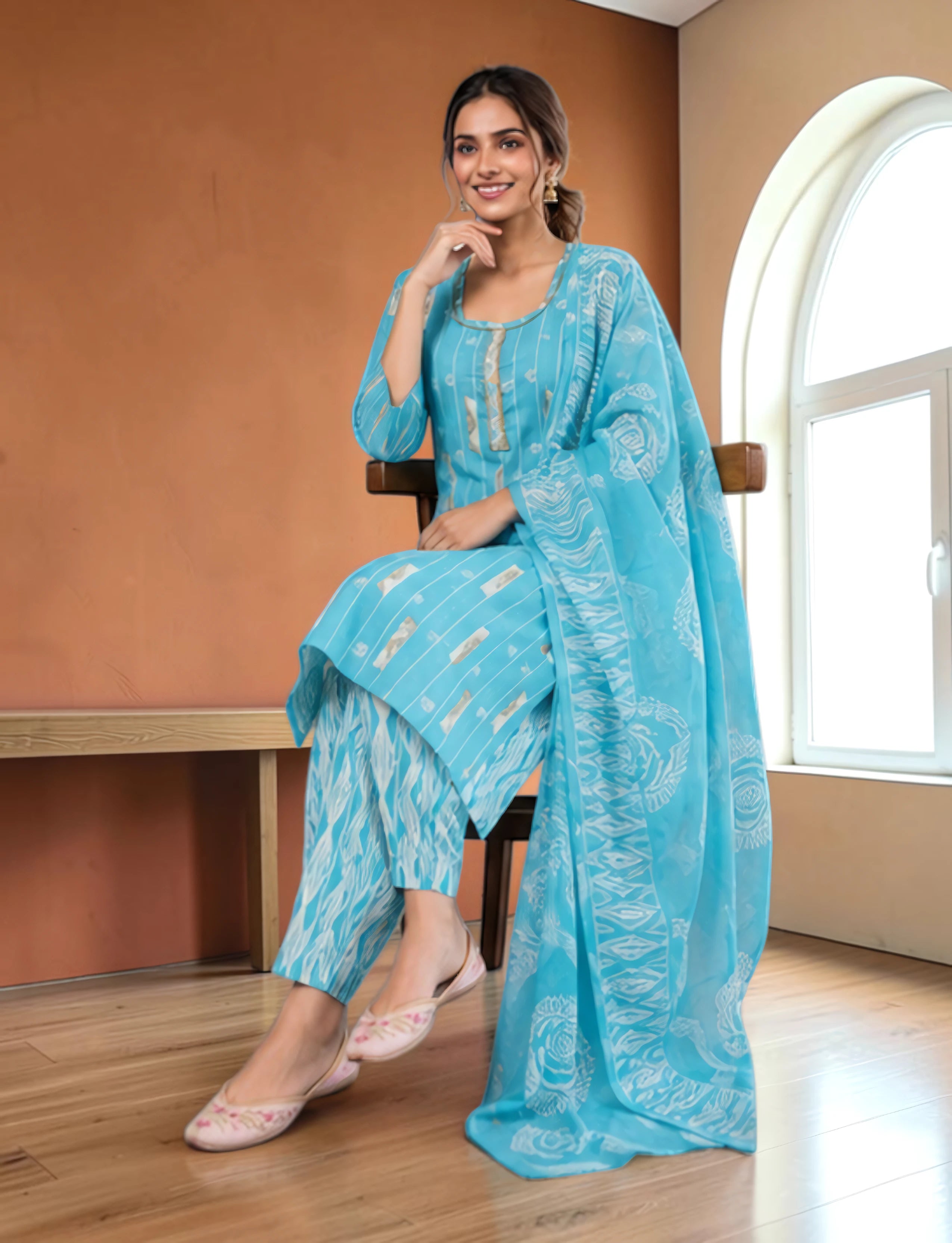 Cotton Printed Salwar Suit Set