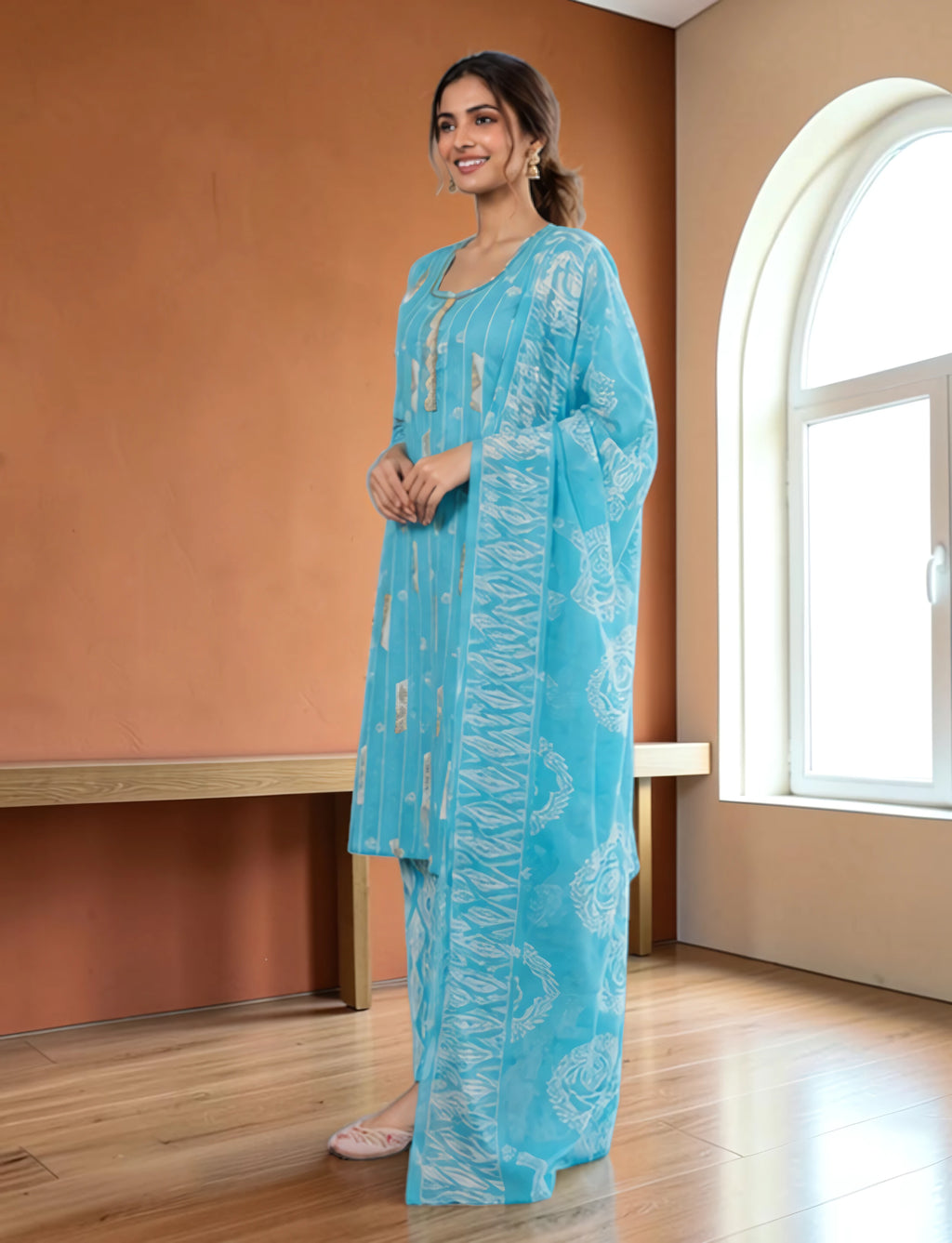 Cotton Printed Salwar Suit Set