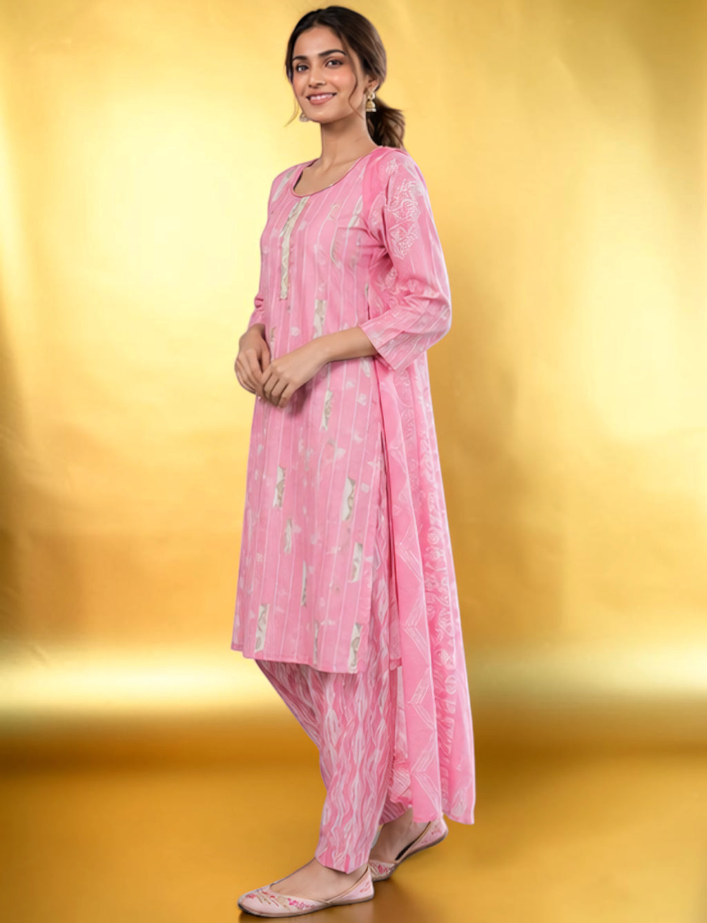 Cotton Printed Salwar Suit Set