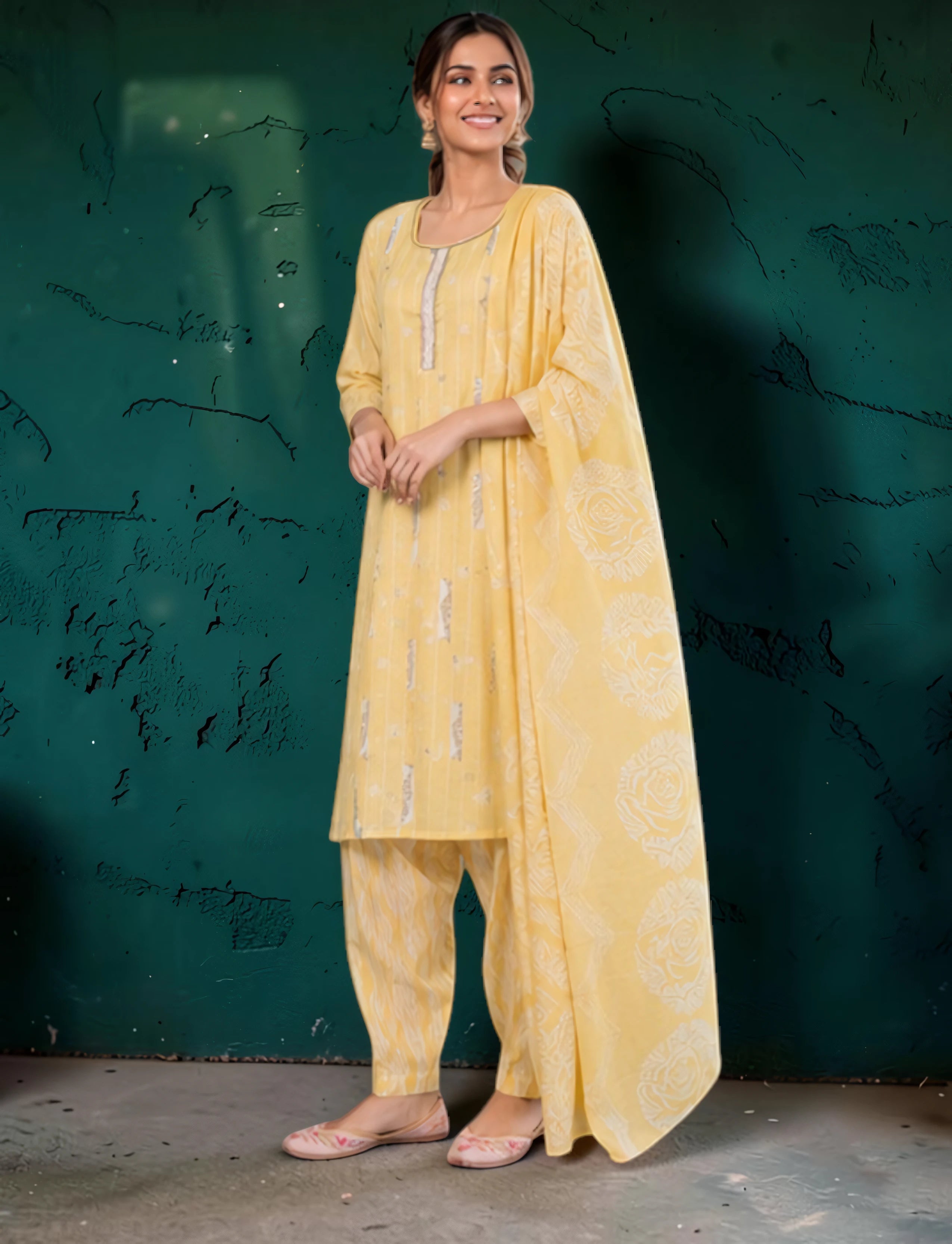 Cotton Printed Salwar Suit Set