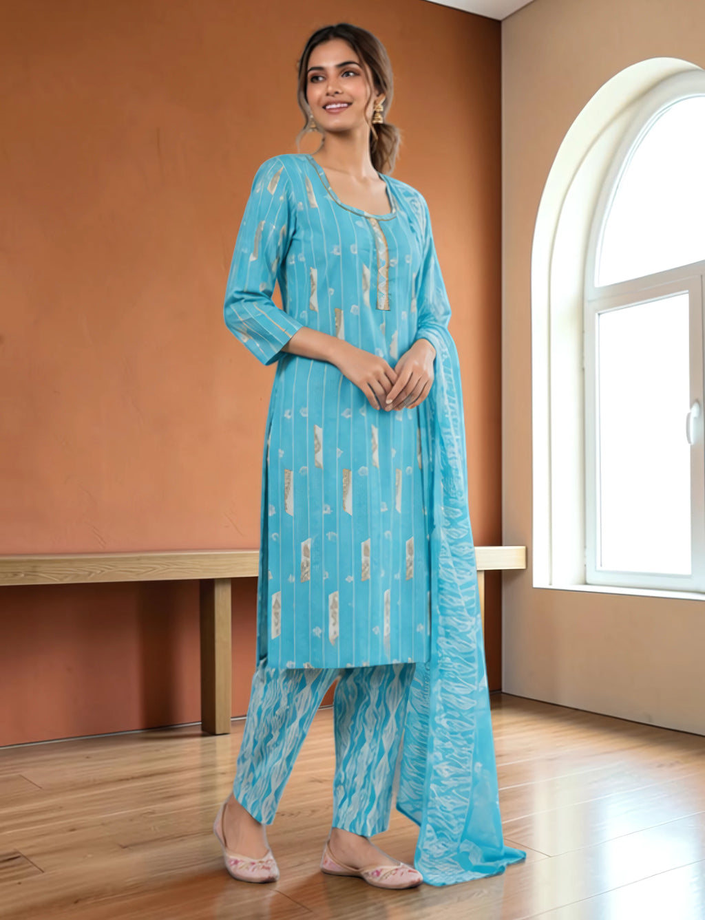 Cotton Printed Salwar Suit Set