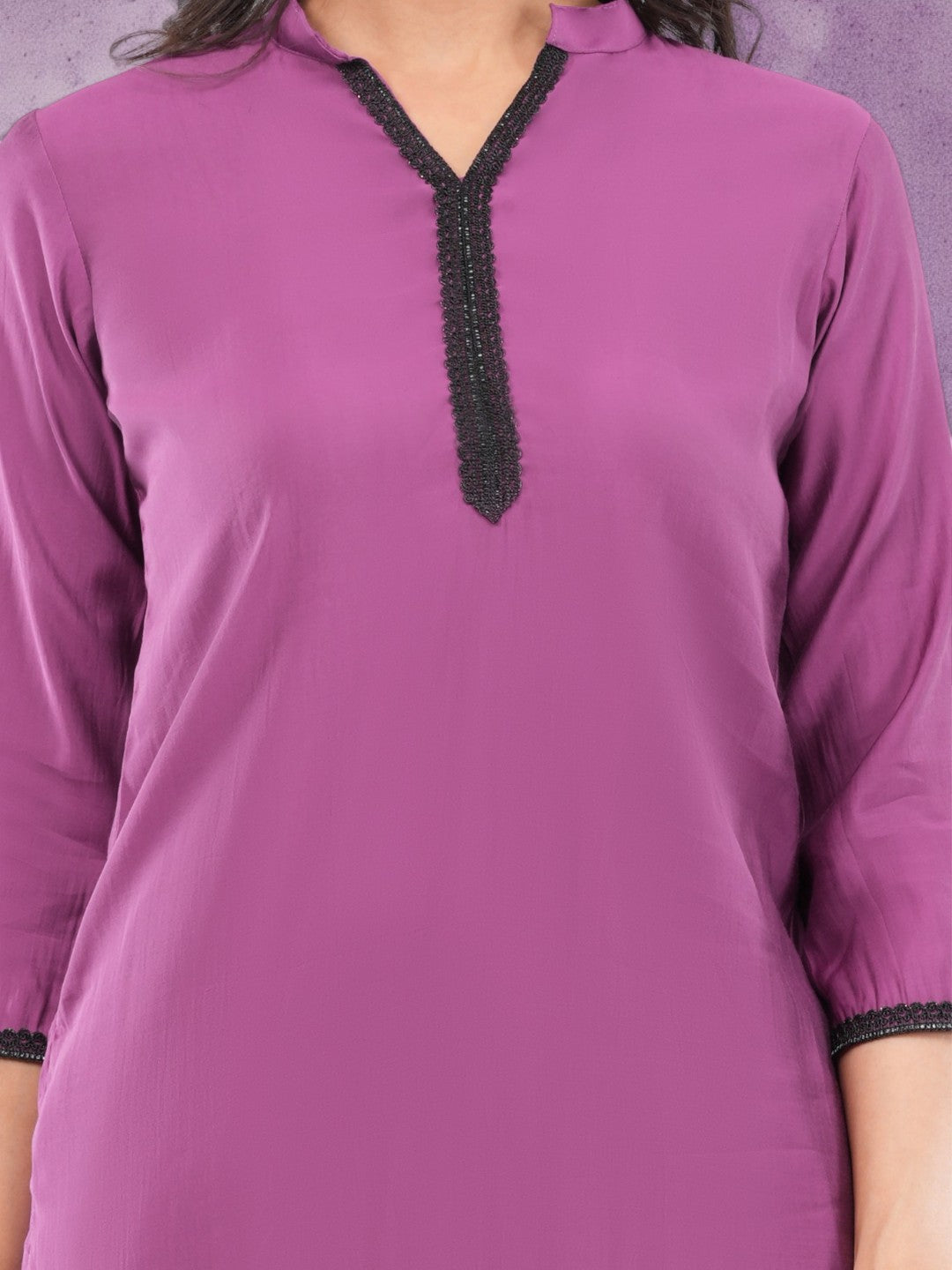 Purple Cotton Silk Patiala Salwar Suit Set with Dupatta