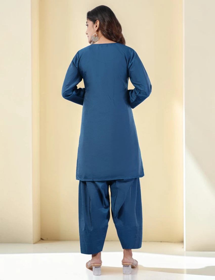 Blue Farshi Suit Set