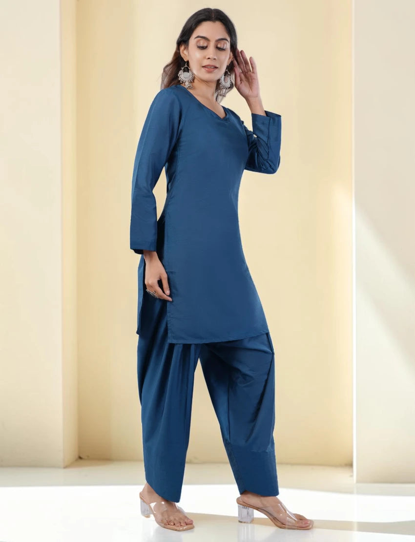 Blue Farshi Suit Set