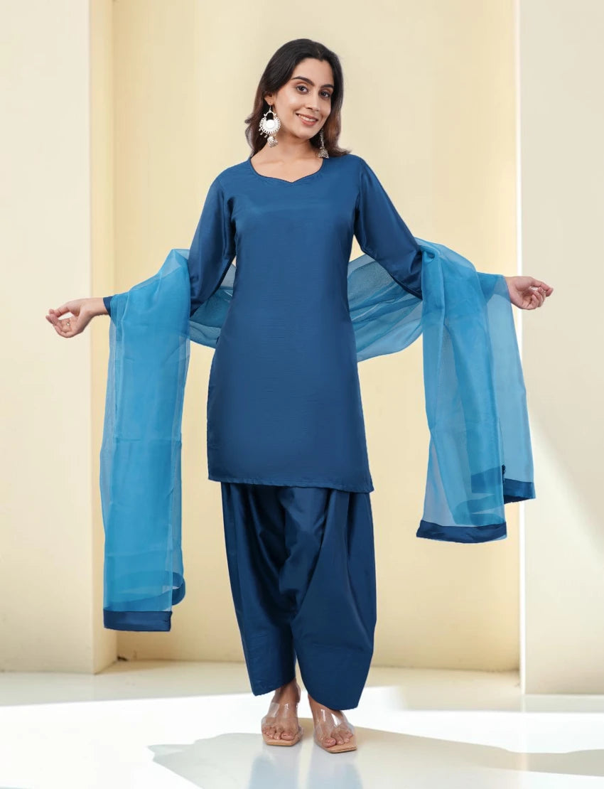 Blue Farshi Suit Set