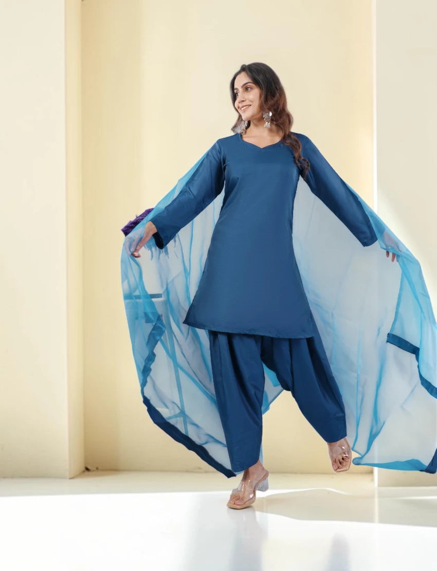 Blue Farshi Suit Set