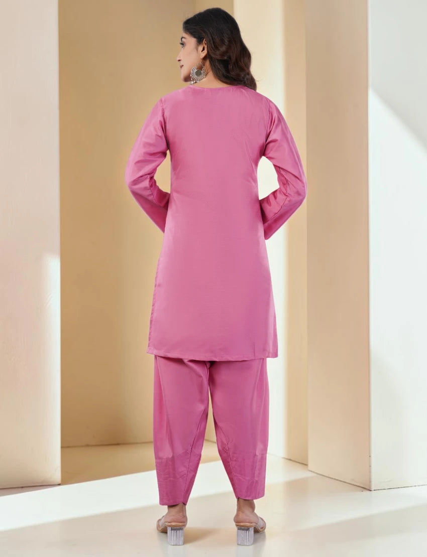 Farshi Suit Set, Pink