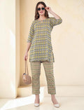 Women's Printed Co-ord Set with Tunic and Pants, Multicoloured