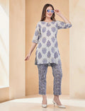 Women's Printed Co-ord Set with Kurti and Palazzo Pants