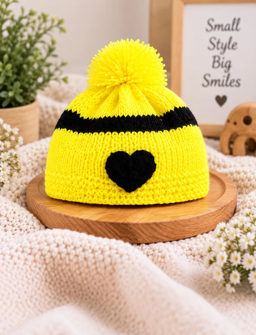 [3-8 Months] Baby Knitted Sweater, Yellow Wool