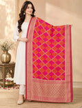 Silk blend zari work dupatta