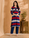 Multicolor Khadi Kurta Set