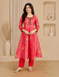 Red Chiffon Anarkali Salwar Suit Set