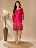 Magenta Embroidered Salwar Suit Set