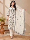 Cotton Embroidered Salwar Suit Set for Women