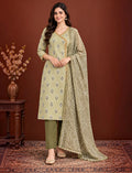 Festive Cotton Kurta Set with Kota Doriya Dupatta