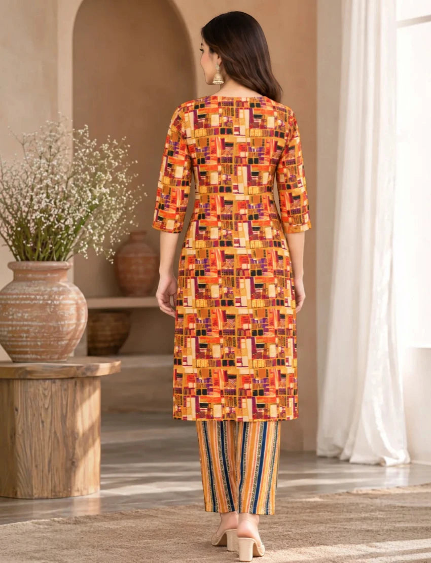 Pure Cotton Salwar Suit Set, Multi Color