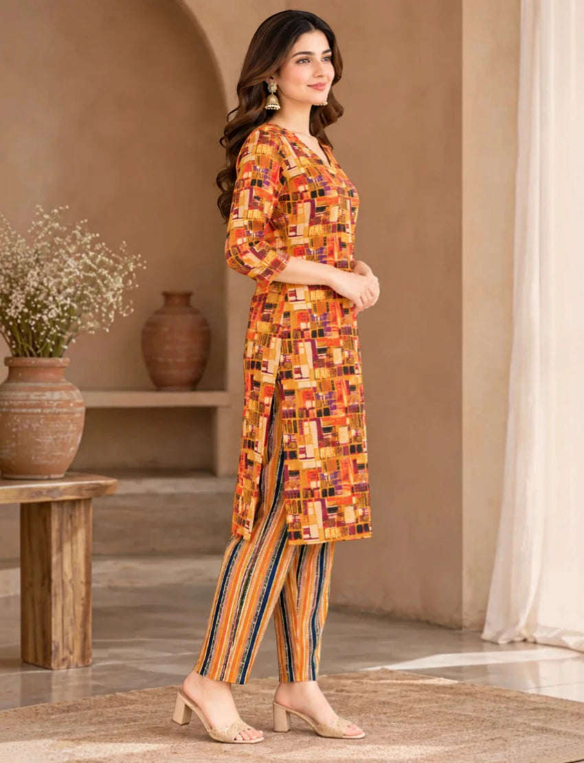 Pure Cotton Salwar Suit Set, Multi Color